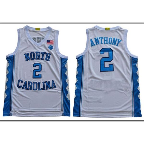 

2019 new spot 604 unc tarheels cole anthony #2 full embroidery basketball jersey size s-3xl or custom any name or number jersey, Black