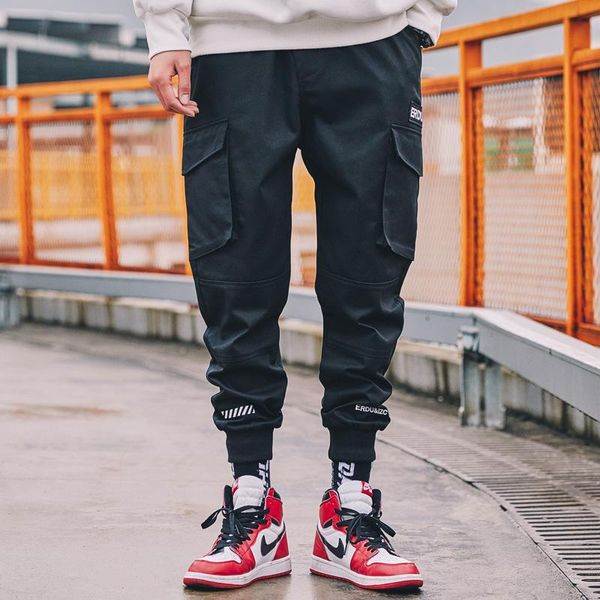 

men's pants mens trousers men spring hip hop ankle-length black sweatpants fashion casual street wear plus size formen