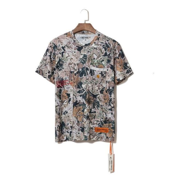 

tide 2020 brand heron and preston crane embroidered short sleeve t-shirt oversize half sleeve high quality, Black;brown