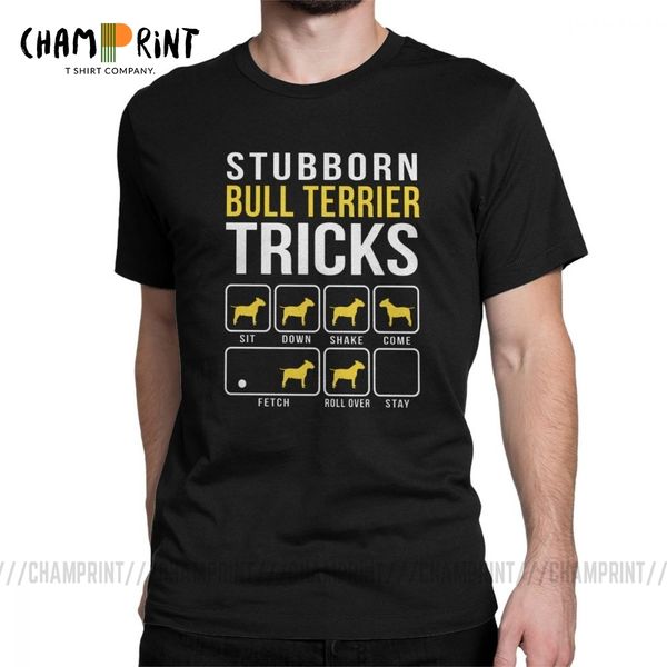 

упрямый бультерьер хитрости собак высокий для мужчин с коротким рукавом одежды 4xl 5xl 100% хлопок плюс дизайнеры балахон размер футболки то