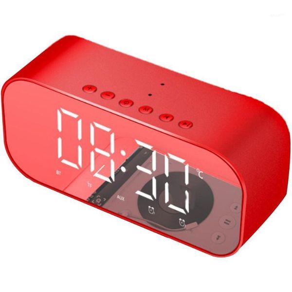 

portable speakers s5 wireless speaker column subwoofer music sound box led time alarm clock for lapphone with antenna1