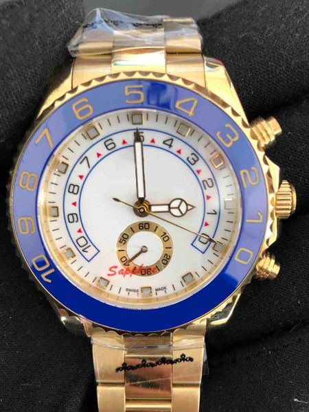 

men's watch, yacht master, sports, mechanical automatic chain movement, stainless steel strap, m116689-0002, white background, wholesal, Slivery;brown
