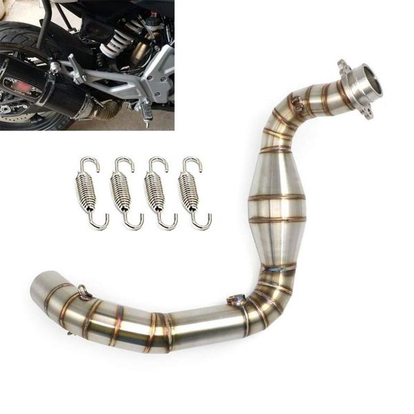 

51mm stainless steel motorcycle full exhaust middle pipe contact mid link pipe muffler slip on for g310gs g310r 2020 2020