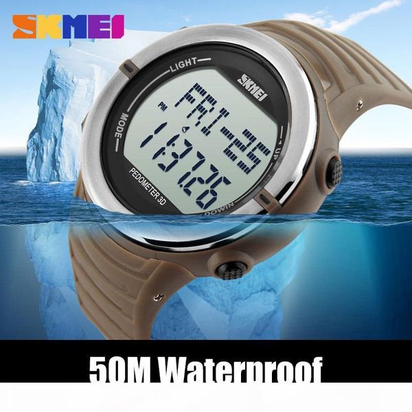 

skmei men digital led alarm waterproof wristwatches monitor waterproof digital watch for men back light swatch 1111, Slivery;brown