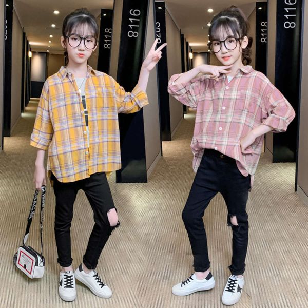 

children's wear 2020 autumn new girl's back printed shirt, White;black