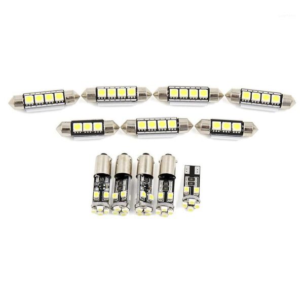 

12pcs white car interior e map reading led lights cargo area bulbs kit1