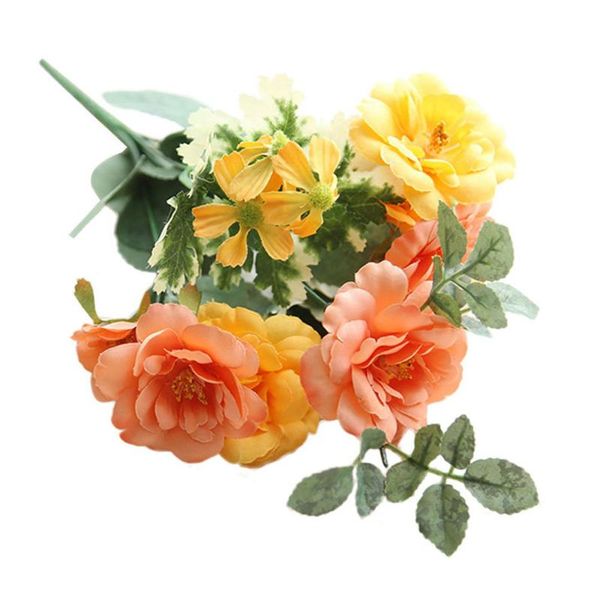 

artificial flowers 1 bouquet flower hybrid rose camellia home wedding decoration accessories for home office decorations