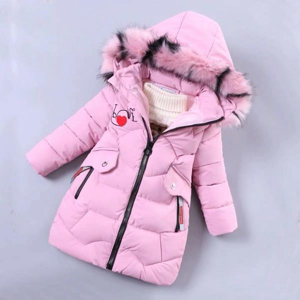 

girls down jacket children's winter clothing kids warm thick coat windproof jacket for girl cartoon parka winter outerwear 201127, Blue;gray