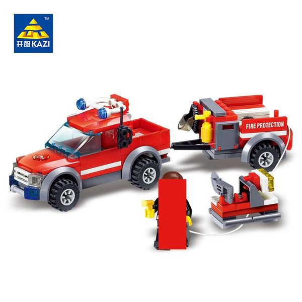 

143pcs city firefighting building blocks sets diy bricks fire car model playmobil fire truck educational toys for children wmtomr