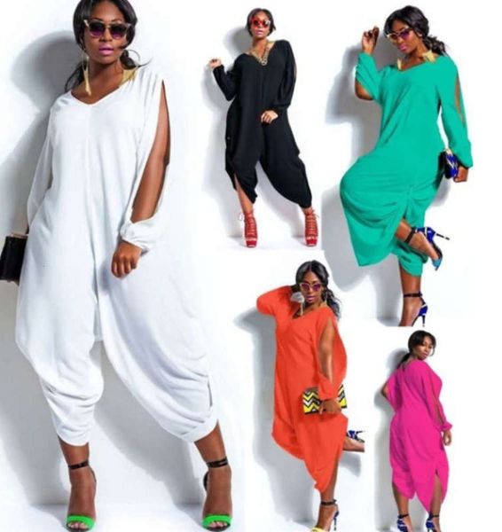 

color summer 2020 new women's solid sports casual oversized jumpsuit, Black;gray