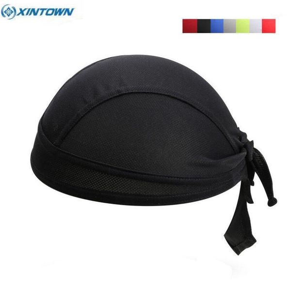 

xintown polyester team sweatproof cycling cap ciclismo headband bike riding headwear one-size1, Black