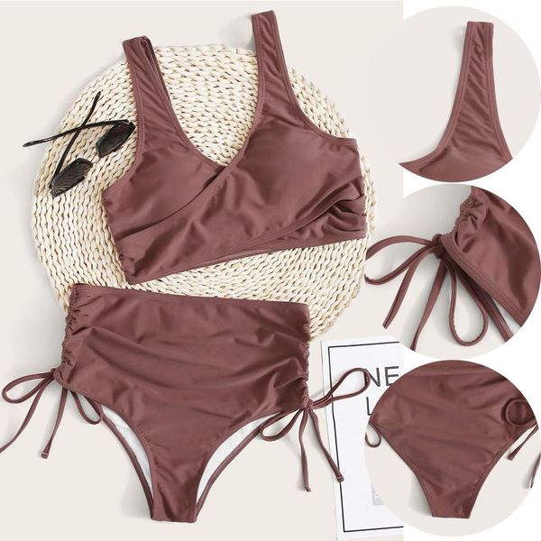 

solid lace bikini set bikinis 2021 women brazilian swim suit women swimwear string bikini underwear set trajes de bano mujer, White;black