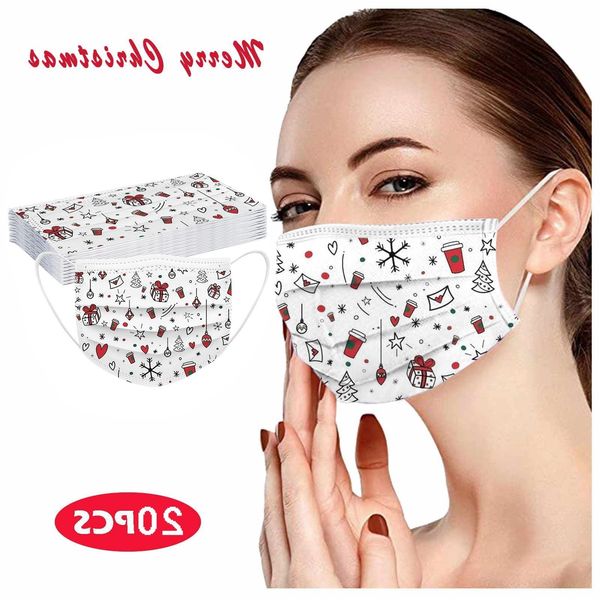 

3ply new mask 10/20/100pc industrial christmas disposable earloop face masks mascarilla mascarilas mouth cover