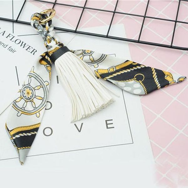

new scarves key holder bowknot exquisite decoration pu leather tassels keychains women bag charm pendant eh847 h bbyrle