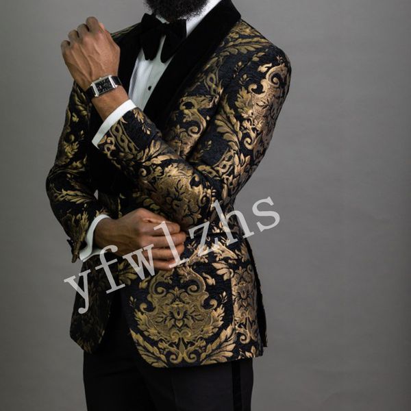 

красивый one button groomsmen шаль лацкане свадебные groom tuxedos мужские костюмы свадебные / выпускной вечер / ужин best man blazer (куртк, Black;gray