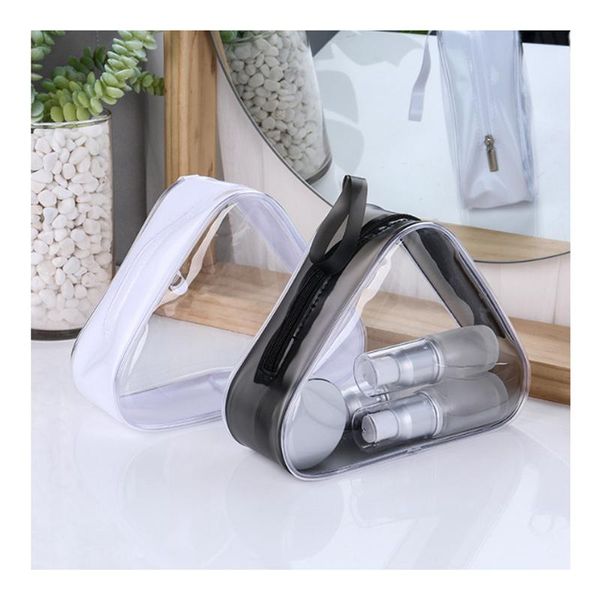 

women cosmetic bag simple fashion transparent pvc portable waterproof zipper cosmetic bags travel makeup storage bag