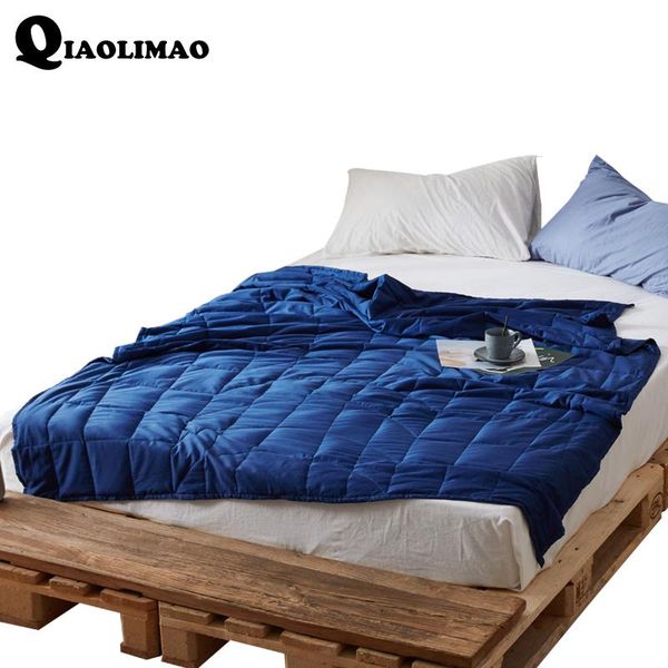 

cotton weighted blanket aid sleep decompression blanket solid color spring air conditioning gravity quilt gift 153x203cm