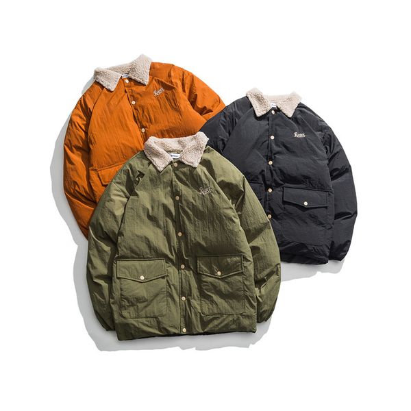 

2021 Vintage Port Wind Winter Fashion Cotton Lovers Men New Youth Coat 4618, Black