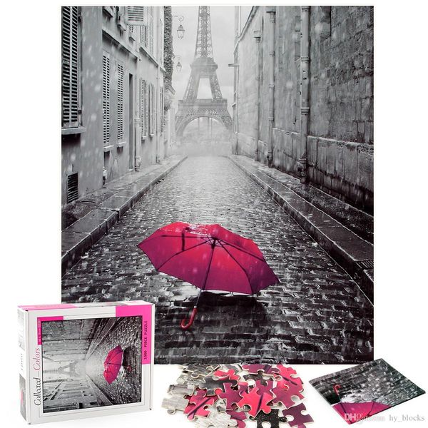 

plane reduce pressure children intelligence puzzle 1000 pieces of paper puzzle street view architecture creative puzzle