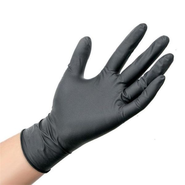 

food black 50 pcs/lot grade waterproof allergy disposable work safety nitrile gloves mechanic