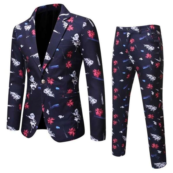 

printed suit new slim men's letter in autumn 2019, White;black