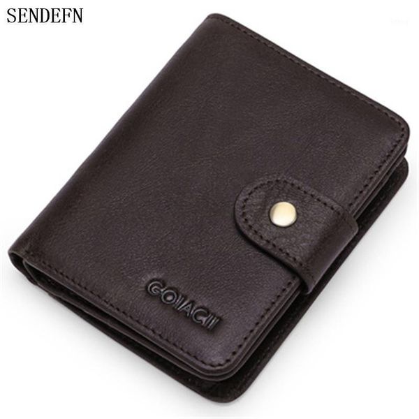 

rfid men wallets genuine leather multifunctional purse hasp casual retro coin purses card holder zip wallet men billetera hombre1, Red;black