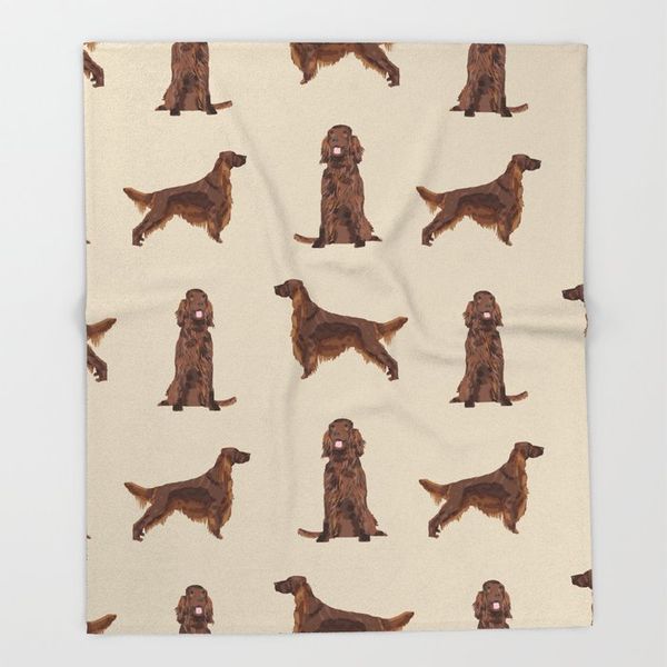 

dog cartoon design blankets irish setter dog throw blanket home primitive decor throw blanket for sofa ing