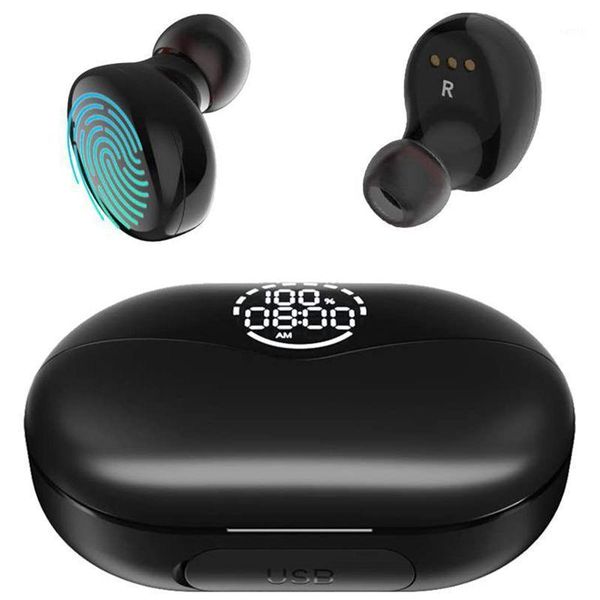 

wireless earphones bluetooth earphone in-ear earbuds waterproof sport stereo hifi with led digital display charging case1