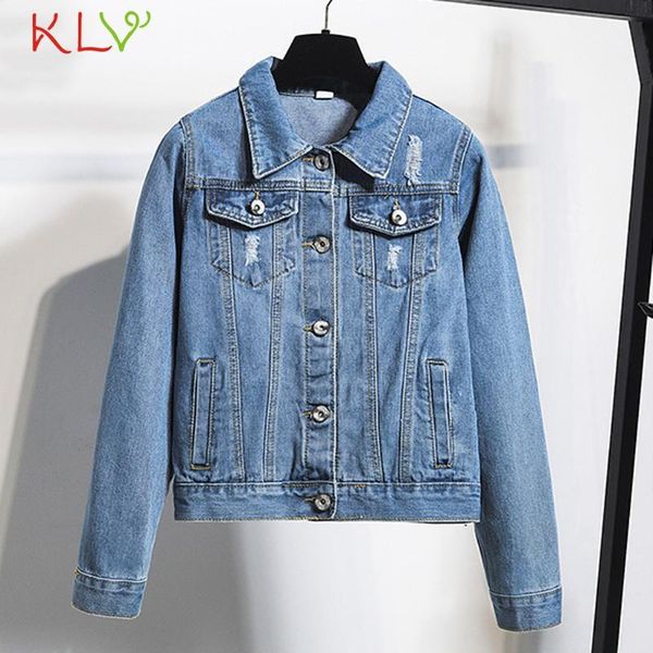 

women's jackets women denim jacket winter button jean outerwear basic coat loose fit casual style 2021 clothes femme harajuku 19sp, Black;brown