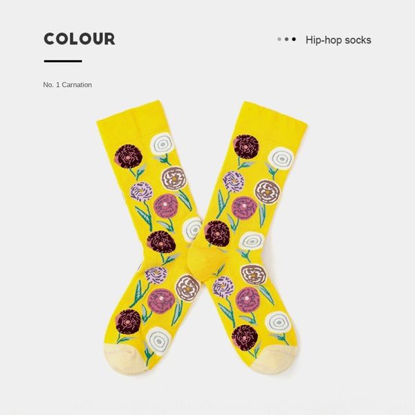 

french children's fashion leisure net red spring autumn wind yaya fashion brand street medium tube cotton cotton socks and sockssocks i, Black