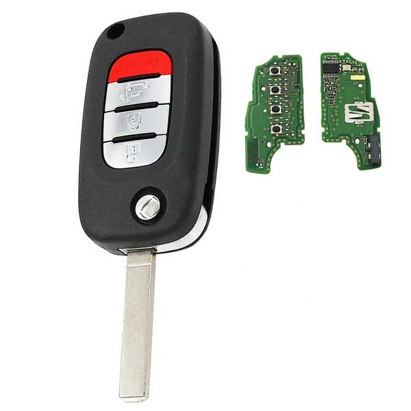 

4 buttons flip remote car key 433mhz with 4a chip