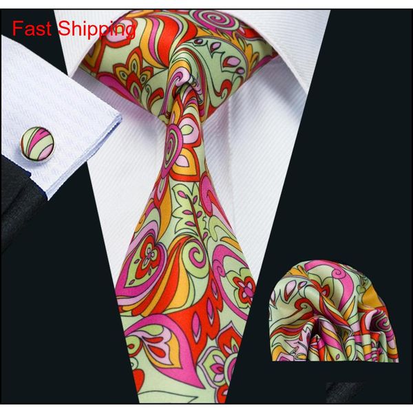 

mens printed ties mix color flower pattern red business wedding silk tie set include tie cufflinks hankerchi qylhln dh_seller2010, Black;blue