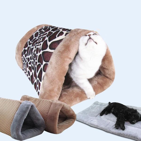 

cat beds & furniture fleece sleeping bag soft pet bed house cotton cats small dog puppy kennel sofa warm nest products hammock
