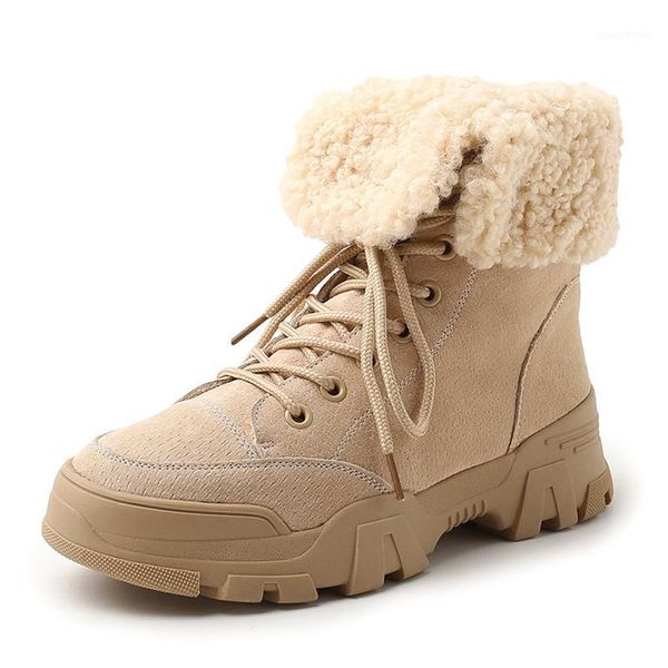 

boots plush snow women's shoes 2021 winter woman shoe warm booties with platform female fashion1, Black
