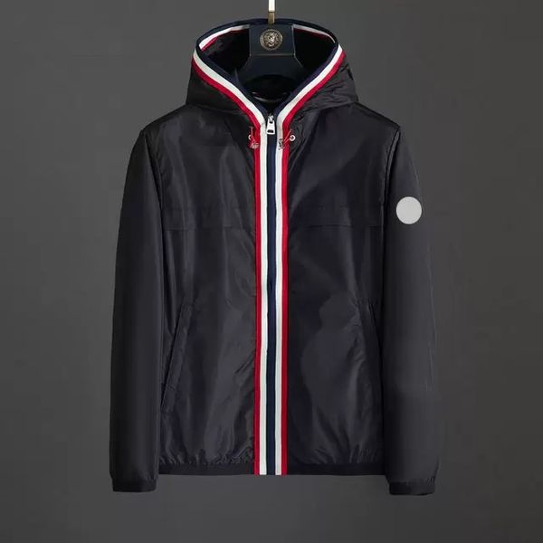 

mens jacket reflective spring autumn outwear windbreaker hoodie zipper fashion hooded jackets coat outside sport asian size men's cloth, Black;brown
