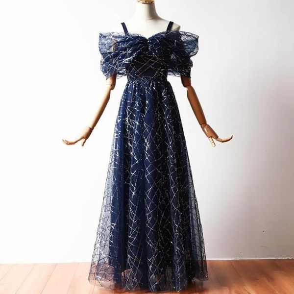 

party sweetheart a-line floor-length sequin navy blue white party tulle fashion evening dress long dresses evening, White;pink