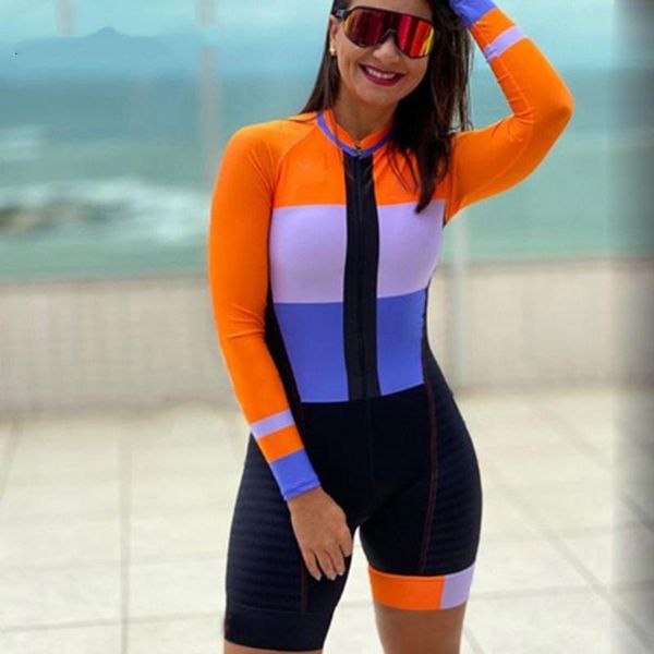 

spring and summer new womens riding pants long sleeve shorts mountain bike road bike biking jumpsuit biking equipment breathable, White;black