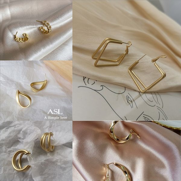 

jw0 drop shipping high heart fashion selling quality no fade stainless steeldrusy earrings druzy for women earring hoop, Golden