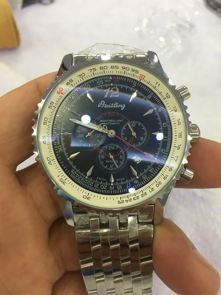 

mens luxury automatic mechanical watch swiss brand stainless steel watches business wristwatch waterproof male clock, Slivery;brown
