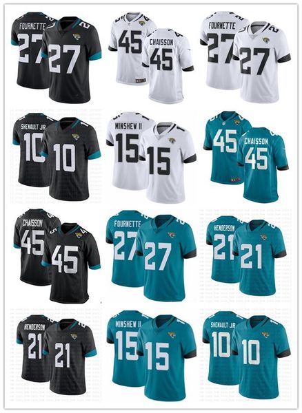 

men jacksonville jaguars 15 gardner minshew 21 c.j. henderson 41 josh allen 27 leonard fournette 10 shenault jr football jerseys, Black;red