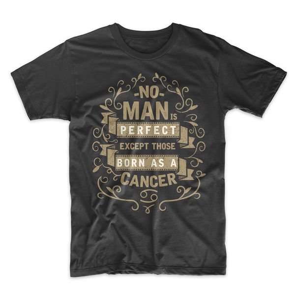 

горячая продажа мода нет человек совершенен рак знак зодиака именинникам t-shirt tee рубашки спорта с капюшоном hoodie