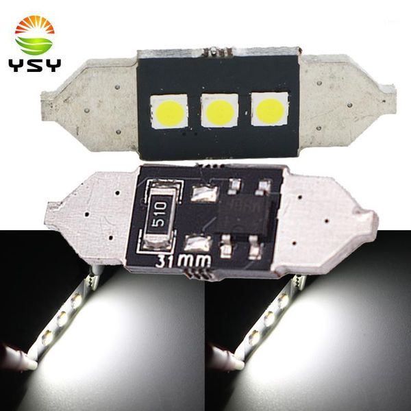 

emergency lights ysy 31mm 36mm 39mm 41mm c5w 3smd 3030 led canbus no error festoon bulb car licence plate light interior dome lamp reading l