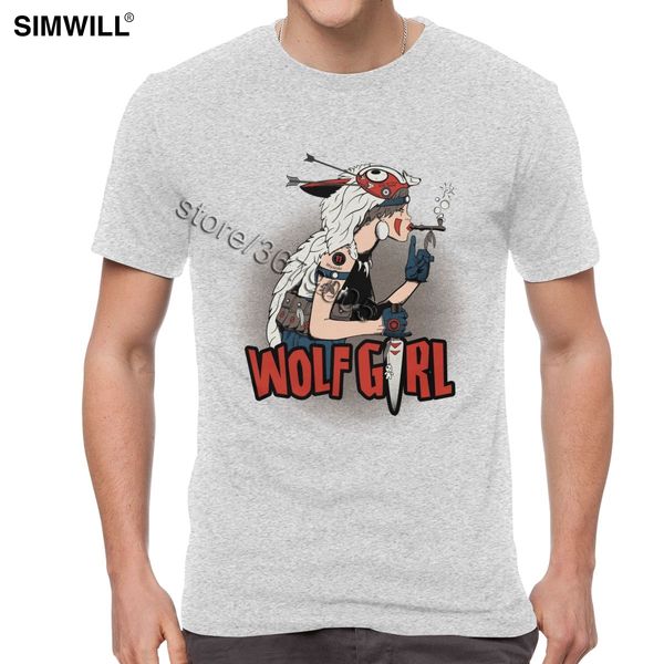 

princess mononoke hime tshirt wolf tee men's novelty short sleeved soft anime shirthayao miyazaki sport hooded sweatshirt hoodie men t