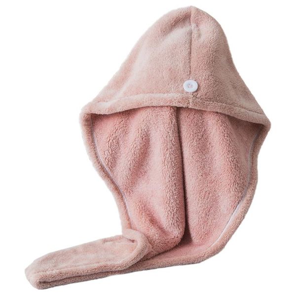 

shower caps simple hair drying cap coral towel thicken water absorption (red)