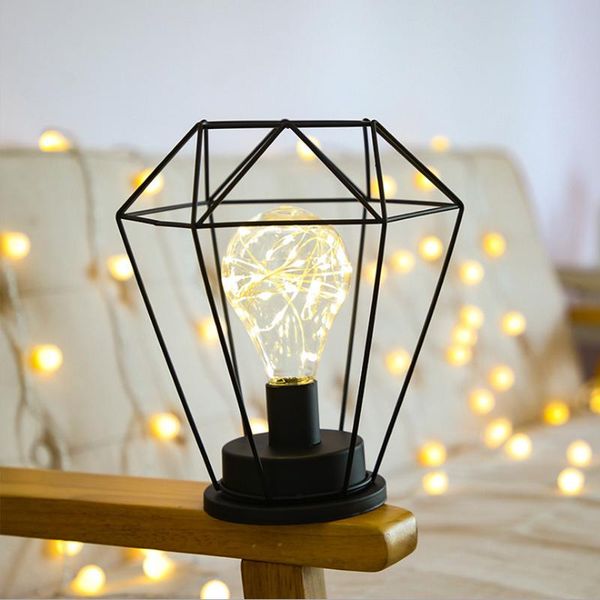 

led night light net red nordic style iron diamond light ins home room