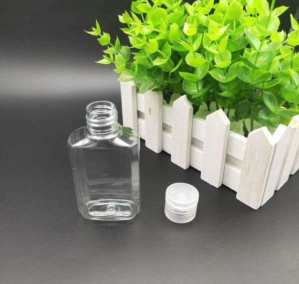 

50ml hand sanitizer pet plastic bottle with cap transparent square shape bottle for cosmetics disposabl jllhnj mx_home