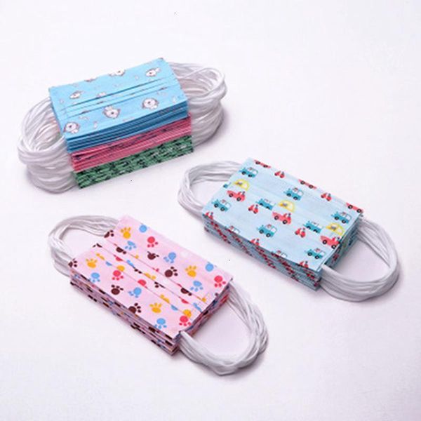 

girls child boys respirator non-woven disposable cartoon mouth mask anti pollution breathable print face masks for kids z8rd