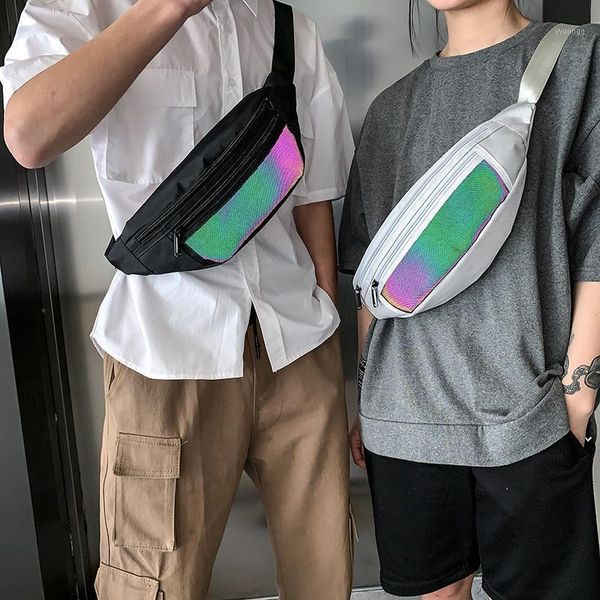 

waist bag simple oxford fanny pack outdoor sports reflective lightweight crossbody chest bags new tooling fashion wallet1