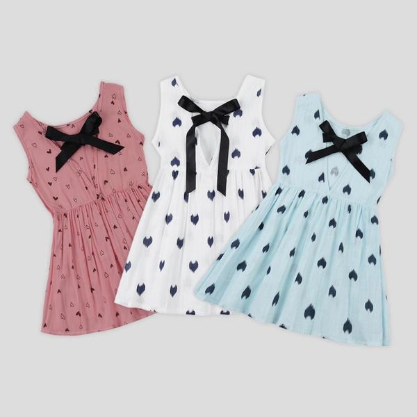 

girl's dresses kid summer princess dress girls' love pattern sleeveless party wedding pageant decoration three colors cool and rel, Red;yellow