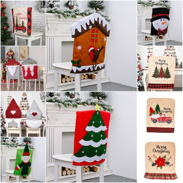 

small truck hat christmas tree party back non woven dining chair decorative cover t50023 i3kl